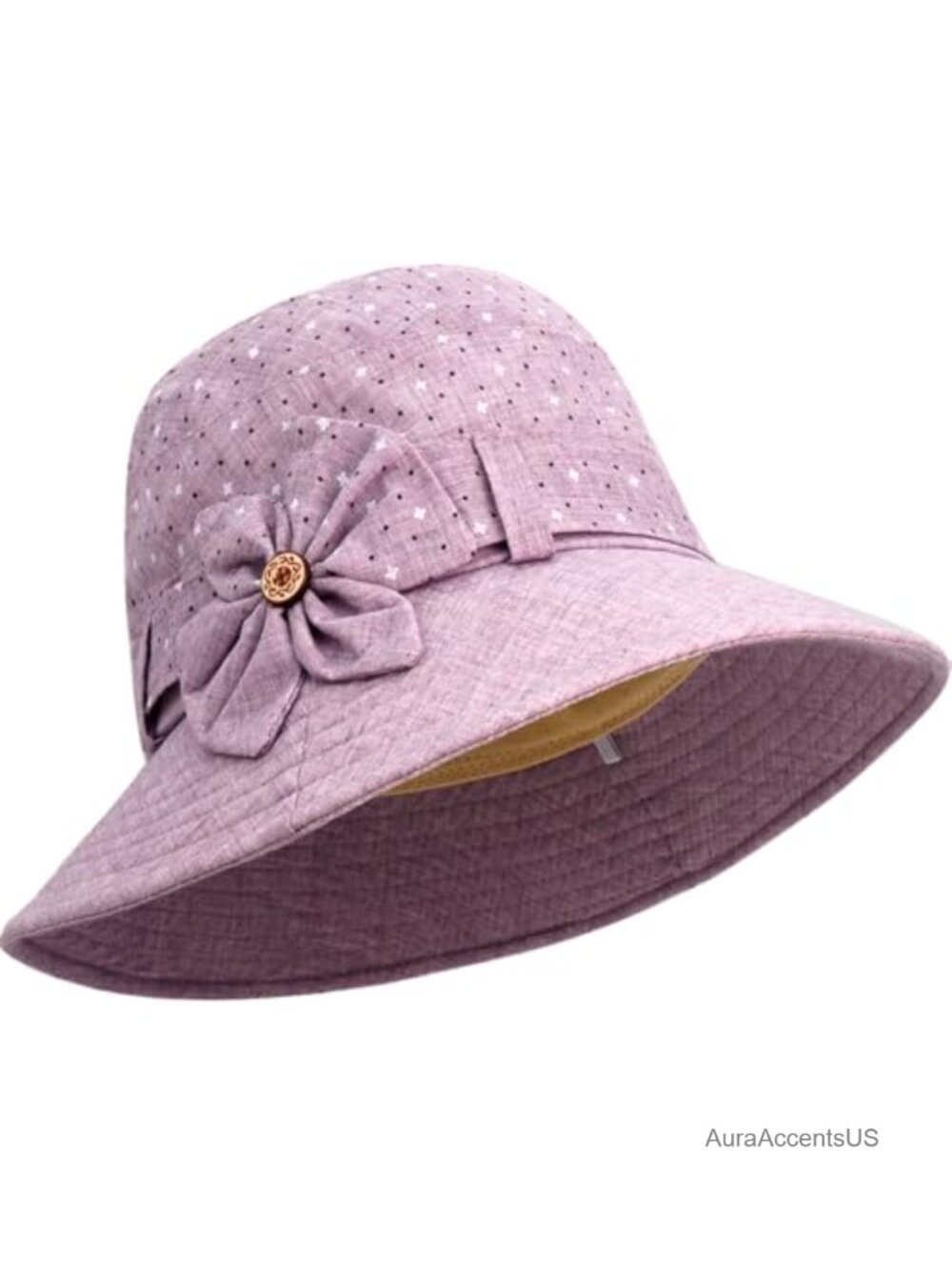 Polyester Foldable Cloche Bucket Hat Adjustable Travel